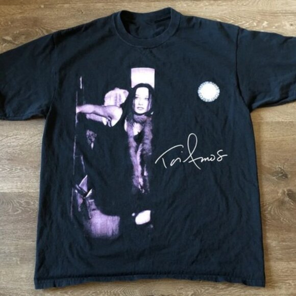 Shannon K Tops - Vintage Tori Amos Tour T-Shirt, Black Heavy Cotton Unisex Music Tee S-3XL 93